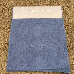 Kirkland's Home Avery Quilted Blue Table Runner, 16” x 80”